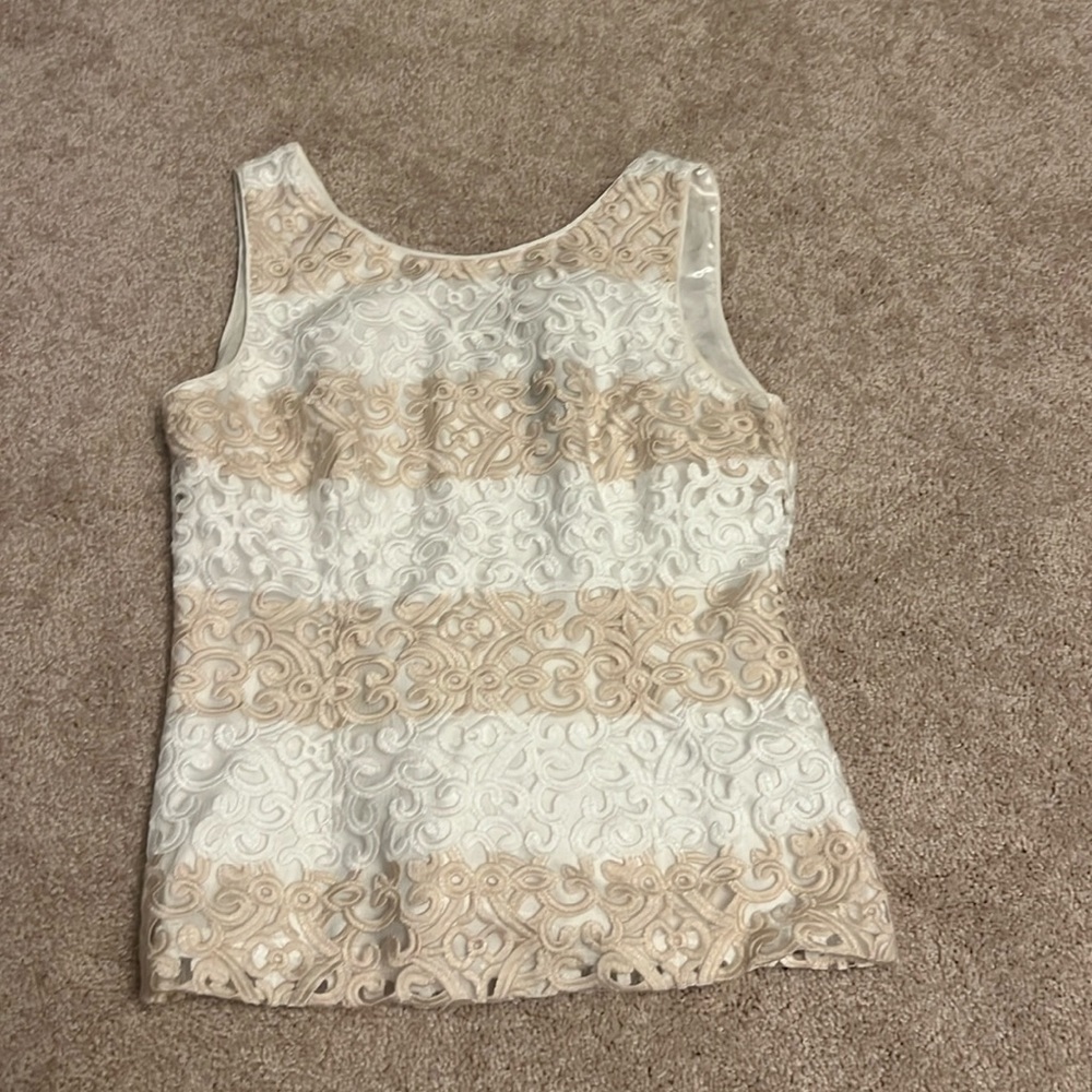 Embroidered Sleeveless Top WHBM
